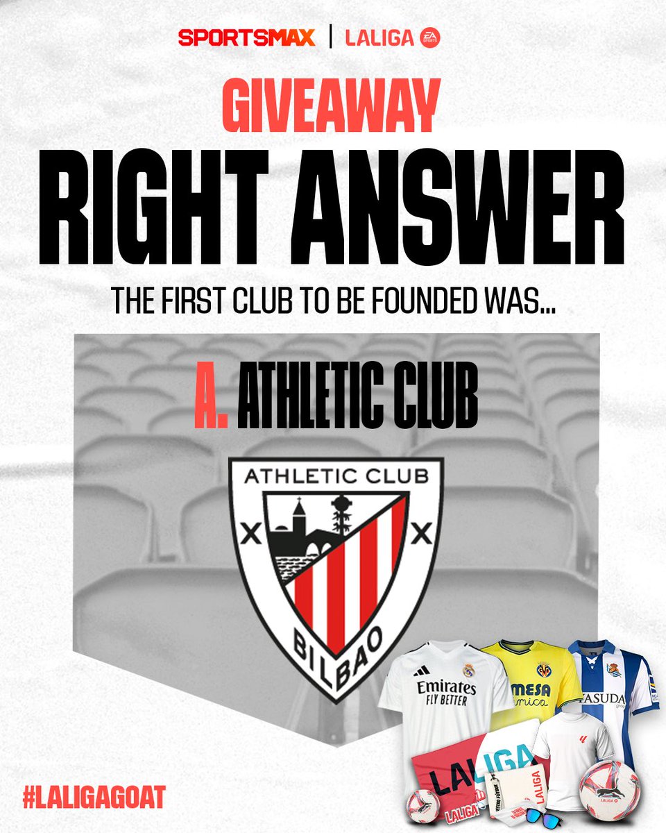 Participate in the LaLiga GOAT competition and you could win a LaLiga jersey👕 or an official LaLiga ball⚽ or a LaLiga Mystery box🎁 &amp; so MUCH MORE‼️

#LaLigaGOAT #SMAXLaLigaGoat #Winner