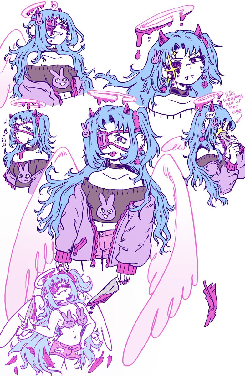 She can… pull 🔪 out of her magic eye lol