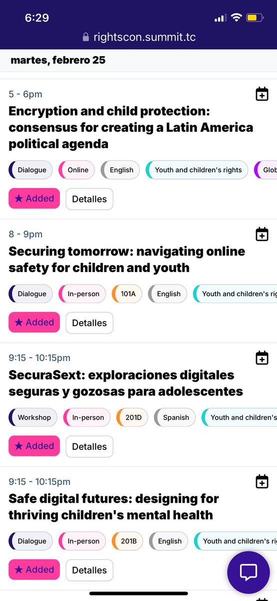 Martes 25 en #RightsCon2025 Día 2 enfocado en los #derechosdelosniños en el ámbito digital <a href="/rightscon/">RightsCon</a> #tecnologiayfamilias #internetseguro