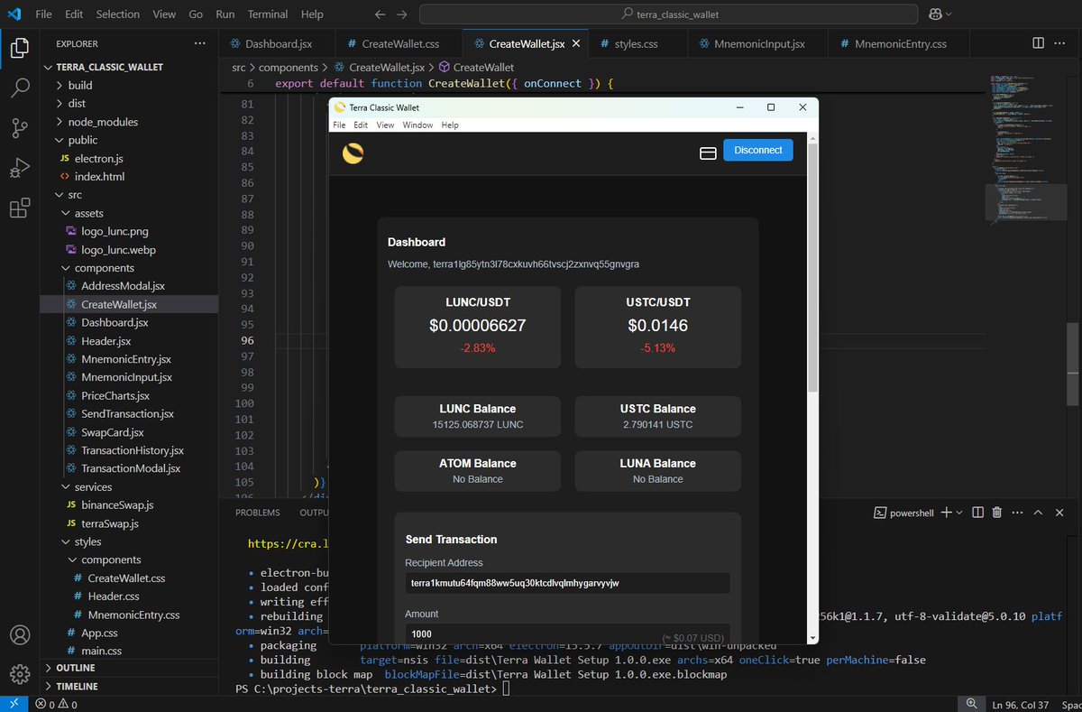 klothtweets's tweet image. Building a #LUNC Wallet Desktop Version using #ElectronJS
#TerraClassic $LUNC $USTC #USTC #LUNCcommunity