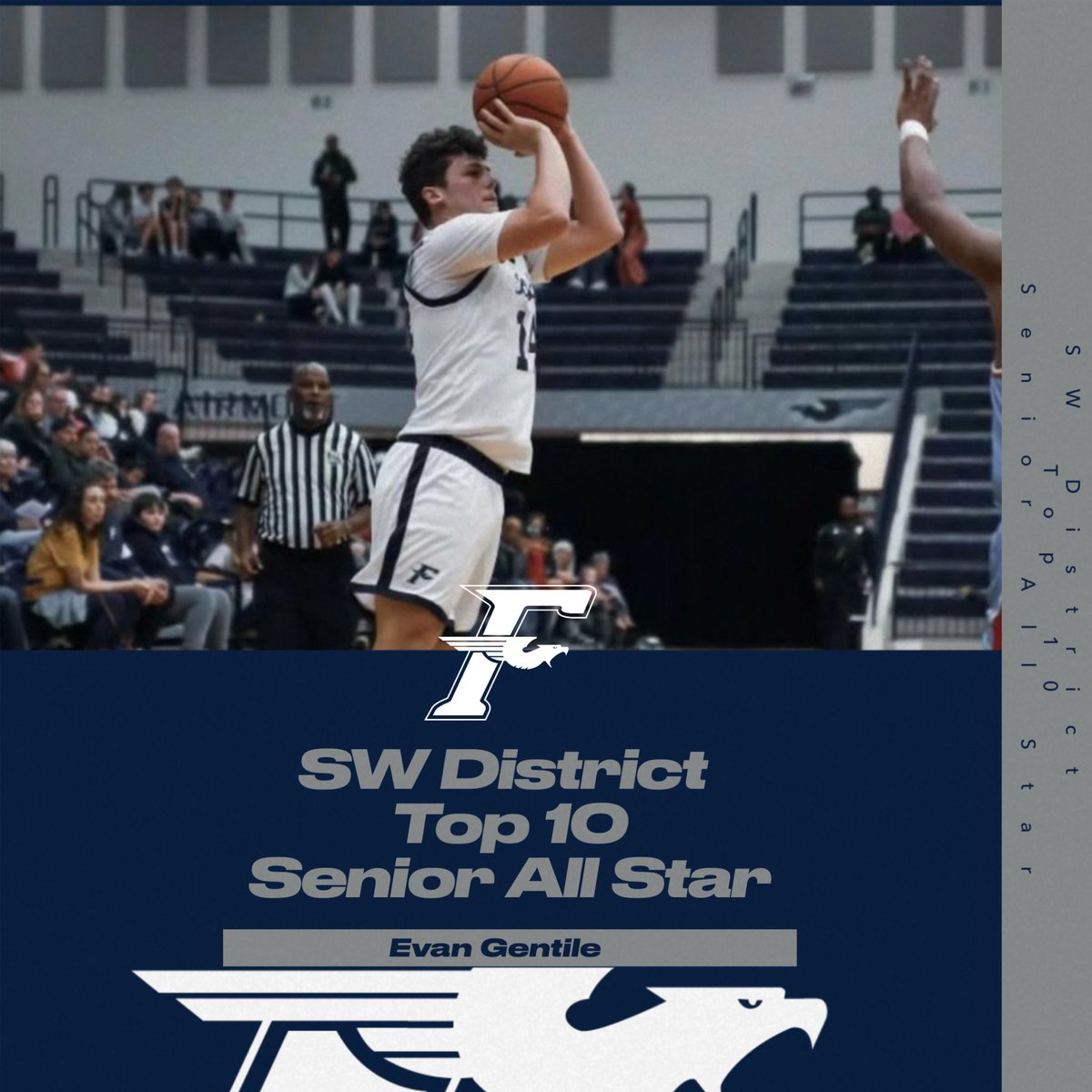 Congratulations to Evan Gentile for being selected as a District 15 Senior All Star!