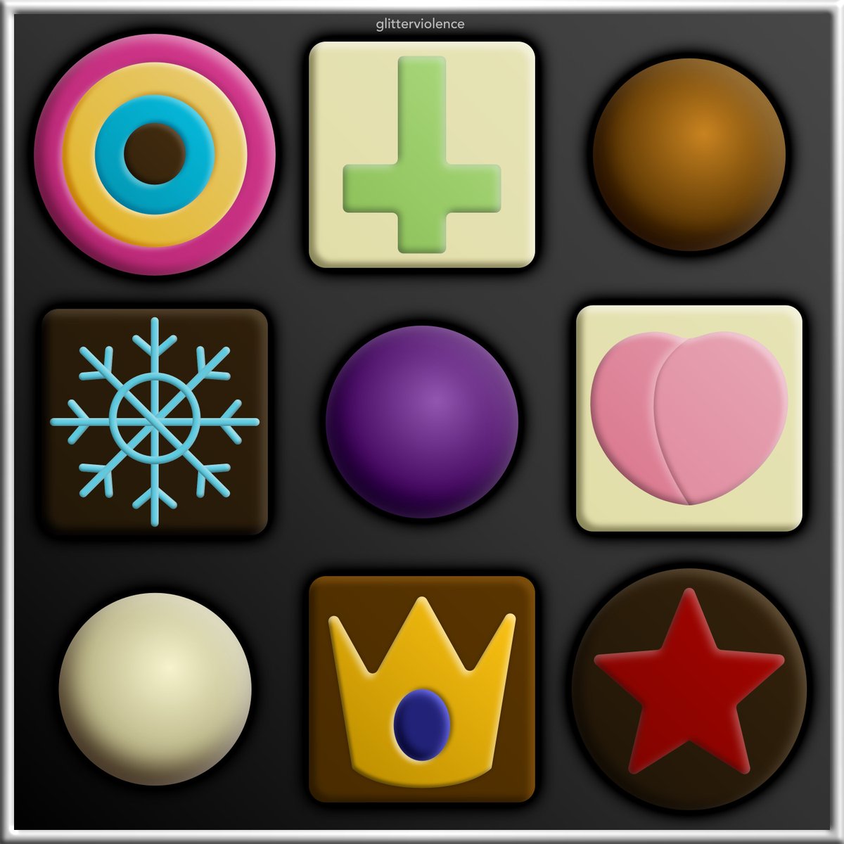 glitterviolence's tweet photo. NEW ART ALERT!!! presenting: my waterparks themed chocolate box concept art

I haven’t been well enough to draw in months and it SUCKS, so I’ve been learning how to make vector art in affinity designer. I’ve worked on this a little at a time for weeks and I’m super proud of it!! https://t.co/wpsDUrfhEp