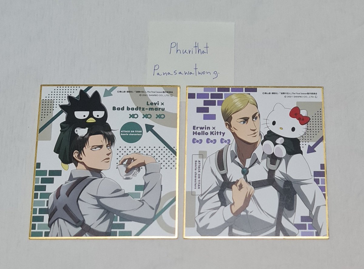 Saing_Haru's tweet photo. ชิกิชิ Attack on Titan x Sanrio
สองใบไม่แยก 350฿ รวมส่ง ลทบ. ครับ
(เออร์วิน ด้านหลังกับขอบมีรอยนิดหน่อย)
#ตลาดนัดไททัน #ตลาดนัดAOT #ตลาดนัดattackontitan #ตลาดนัดtitan #ตลาดนัดอนิเมะ #ตลาดนัดอนิเมะรวมด้อม
สนใจของด้อมอื่นลองดูที่ #HaruStore ได้นะครับ https://t.co/jPMCJDbOiT
