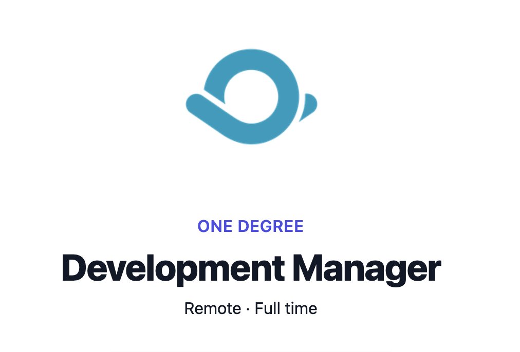 Know a passionate go-getter with a knack for building relationships and driving impact? One Degree is hiring a Development Manager to help grow our mission! Based in SF? Even better! Join us!🌟

Learn More Here:
jobs.gusto.com/postings/one-d…

#Hiring #Fundraising #SocialImpact