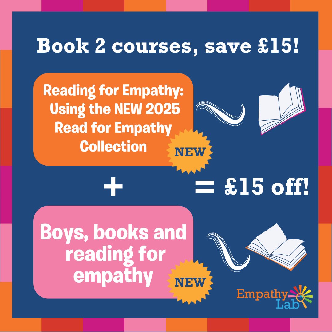 This online training session helps you use empathy-rich books which increase reading for pleasure, exploring what it is like to be a boy in 2025, challenge pressures to conform to gender stereotypes, raise aspiration and support wellbeing.  
⚠️BOOK NOW! 
empathylab.uk/our-foundation…