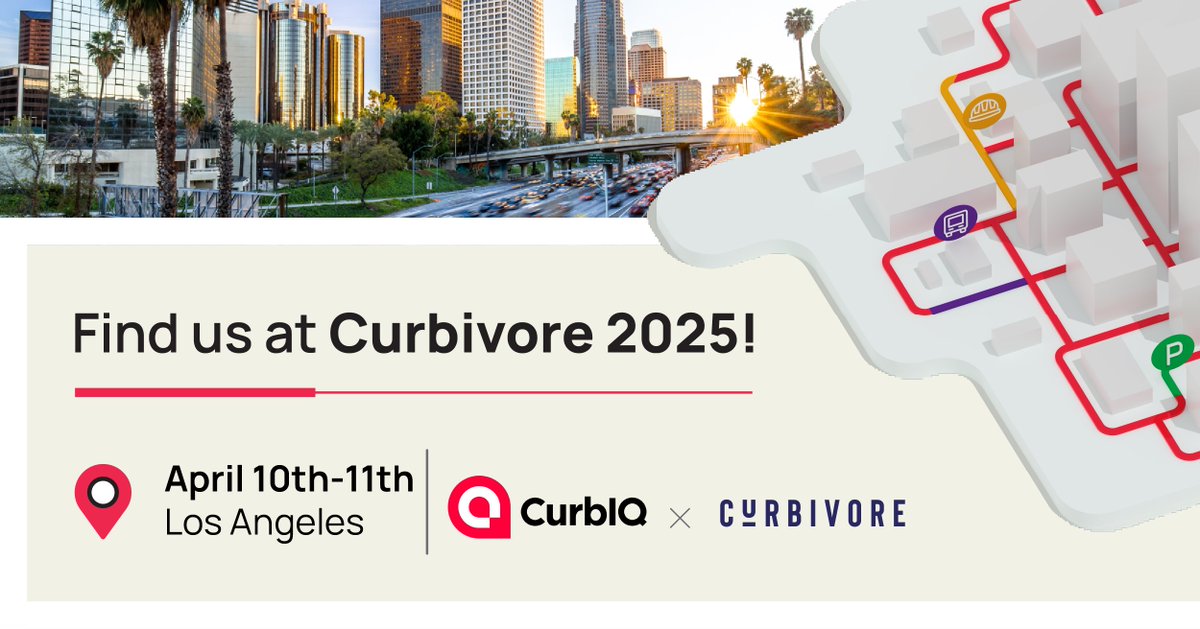 The CurbIQ team is excited to announce we are exhibiting at the <a href="/CurbivoreNews/">Curbivore</a> conference in Downtown #LosAngeles on April 11. 

Stop by our booth for curbside chats and stay for some tasty treats! 🌶️

Let us know if we'll see you there: curbiq.io/event/curbivor…

#CurbManagement