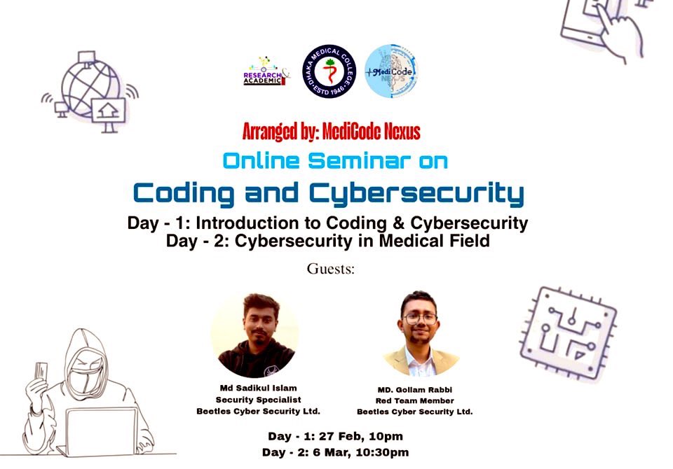 Me and <a href="/n1ghtmar3_2421/">MD. GOLLAM RABBI</a> will be talking about the initial cybersecurity landscape, how it relates to the medical sector in regard to HIPAA, and demonstrating hands-on exploitation.

#cybersecurity #infosec #Bangladesh