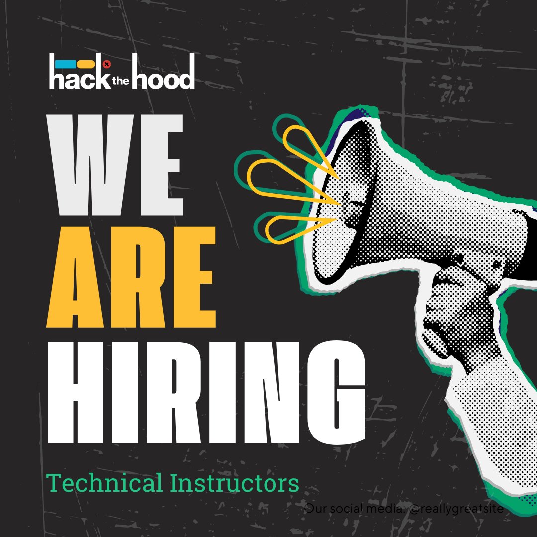 hackthehood's tweet image. 🚀 We're Hiring: Technical Instructors for our 2025 Summer Hustle, Build, and Hustle 2.0 Programs (Part-Time, Remote-Friendly)!
📢 Apply now! bit.ly/41hgRDj