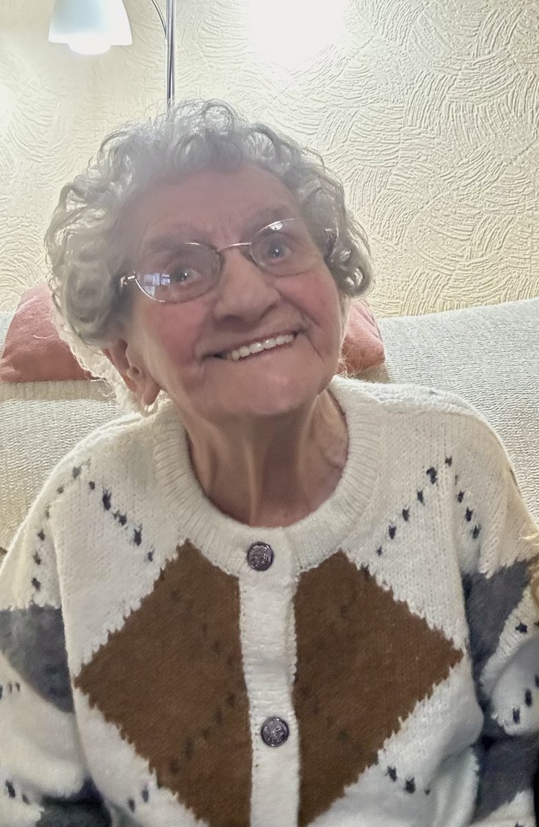 This is June. She’s 99 today. She loves her radio family. When I moved stations she got a smart speaker so she could still listen. Today her family invited me over to surprise her on her birthday. To see that smile fills my heart with joy ❤️ #radiofamily