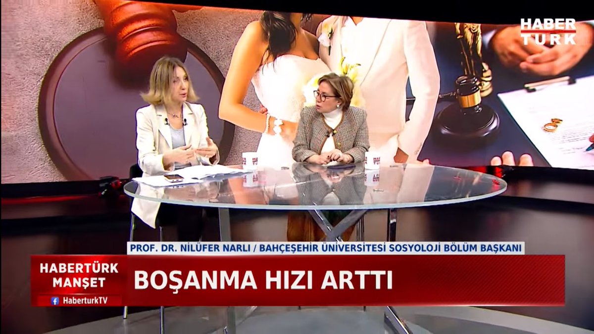 BAU Sosyoloji Bölüm Başkanı ve TOSAM Kurucu Direktörü Prof. Dr. Nilüfer Narlı, Habertürk Manşet programında artan boşanma oranlarını ve yalnızlık olgusunu sosyolojik bir perspektiften değerlendirdi.