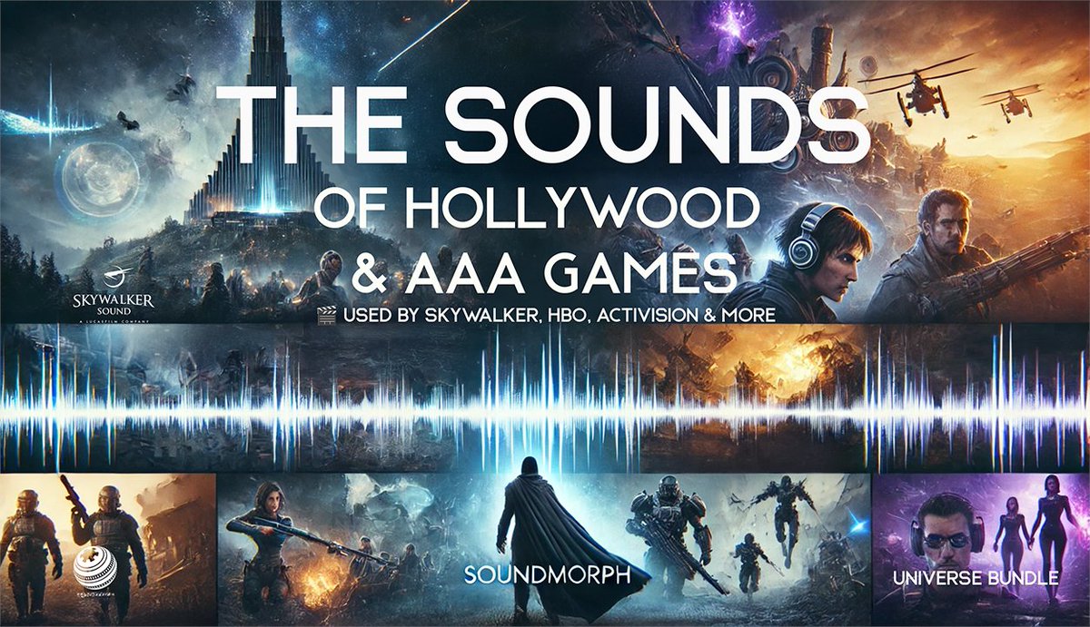 🎧 The Sounds Behind Hollywood &amp; AAA Games 🎬🎮

Trusted by Skywalker Sound, HBO, and Epic Games, the Universe Bundle is the ultimate sound collection for pros.

📽️ Watch the trailer &amp; explore: 🔗 soundmorph.com/products/unive…

#SoundMorph #SoundDesign #GameAudio #UniverseBundle