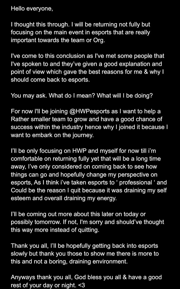 Hello, 

In this i’ll be talking about what is going to happen for me and forward. 

I do want to say thank you @CEOinkk <a href="/CEOHads/">hads</a> <a href="/Whoyn_/">whoyn</a> &amp; @AyxMNG for the reasons and explanations.

Thank you all and have a good day.
