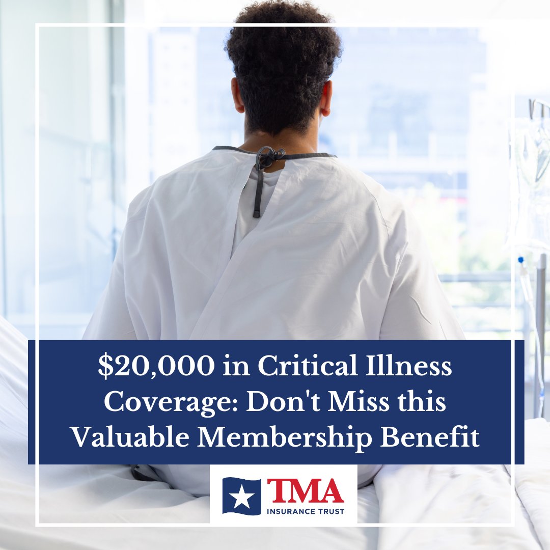 TravisCMS (@traviscms) on Twitter photo Start your coverage with the TMA Member Critical Illness Insurance plan. Enroll now for guaranteed acceptance. Secure $20,000 for yourself and $10,000 for your spouse when they enroll. No hidden costs and no health exams. #criticalillness #texmed <a href="/TMAIT/">TMA Insurance Trust</a> Start your coverage with the TMA Member Critical Illness Insurance plan. Enroll now for guaranteed acceptance. Secure $20,000 for yourself and $10,000 for your spouse when they enroll. No hidden costs and no health exams. #criticalillness #texmed <a href="/TMAIT/">TMA Insurance Trust</a>