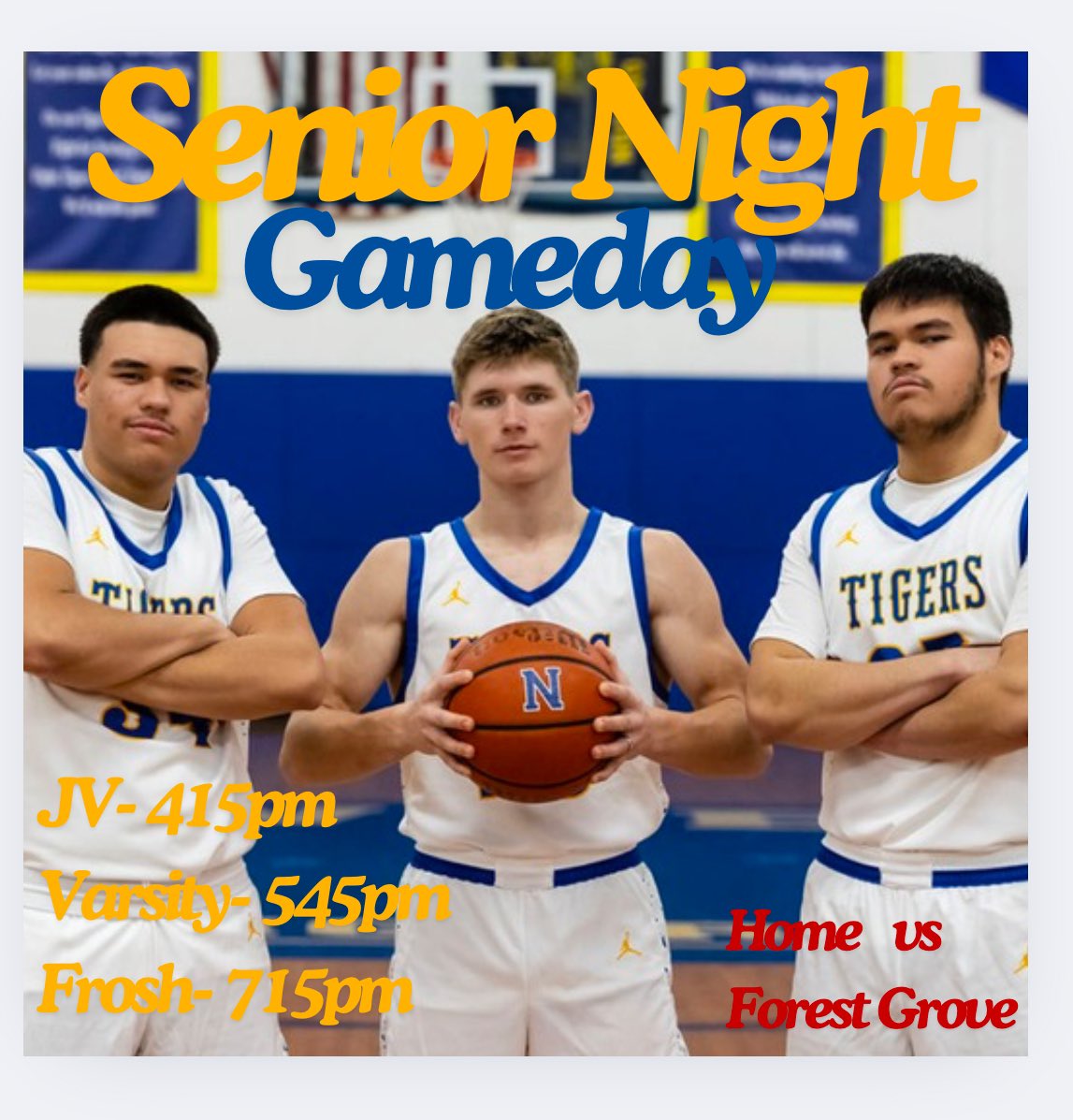 Last game of the year. Time to celebrate our 3 seniors and all their contributions to our program 🙌