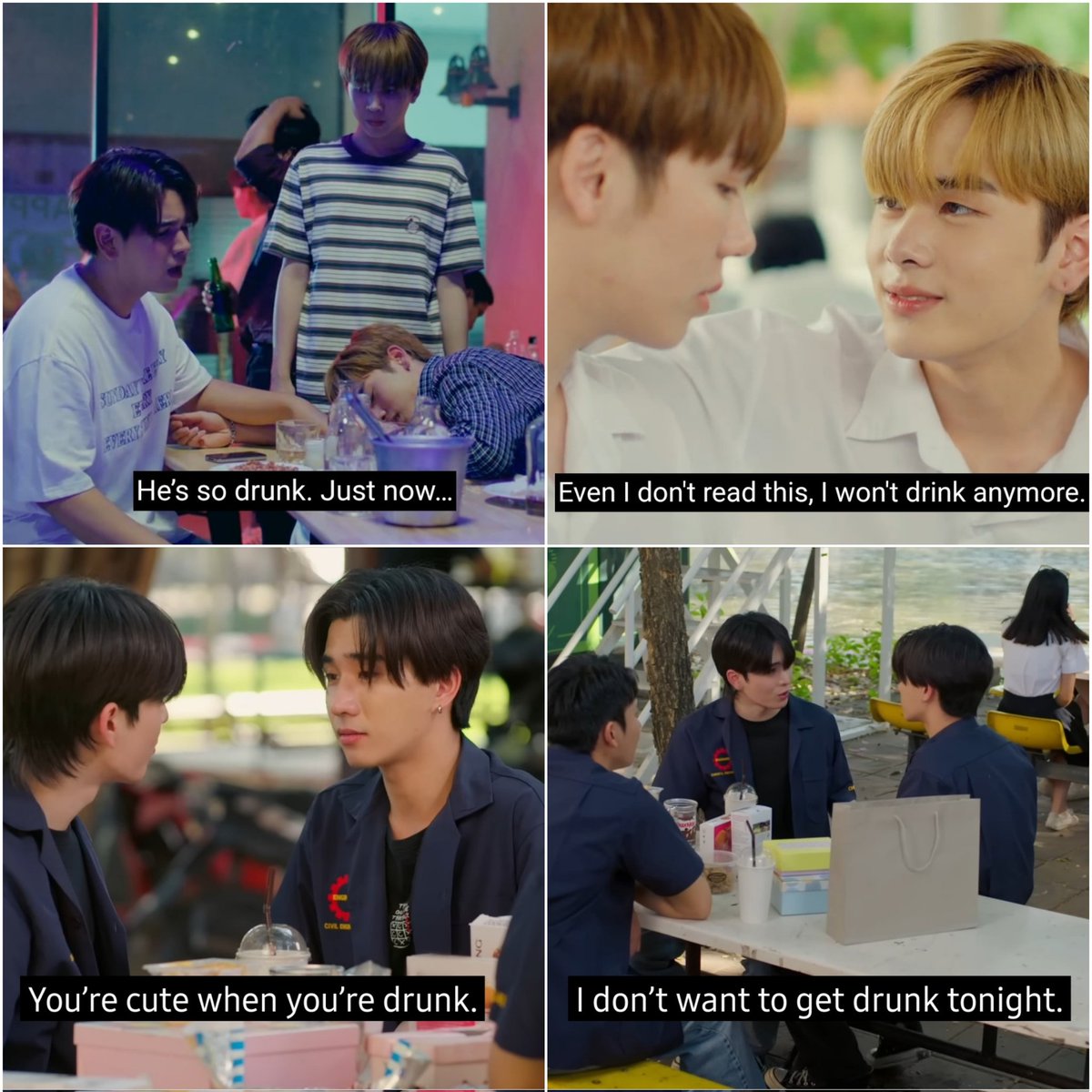 santappnaravit's tweet photo. my cake and gun ๐ฅบ๐ค๐ป kissing their lover in front of their friends because they cannot hold back ๐๐คญ
well... at least gun said he doesn't want to drink, because how it turned out for cake... ๐ตโ๐ซ
#MyOnly12pcEP11 #cakeeiw ๐ฐ๐ถ
#Perfect10LinersEP17 #yothagun ๐ฏ๐ถ https://t.co/QE9iSxKoee