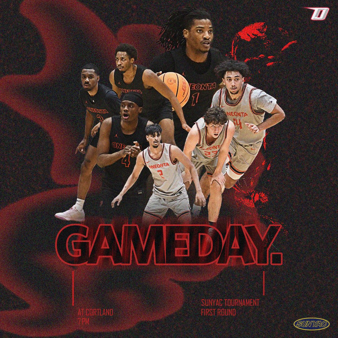 𝐄𝐯𝐞𝐫𝐲𝐭𝐡𝐢𝐧𝐠 𝐨𝐧 𝐭𝐡𝐞 𝐥𝐢𝐧𝐞.
.
.
.

It’s the Battle of the Red Dragons: SUNYAC Tournament edition…

#𝐅𝐢𝐧𝐝𝐀𝐖𝐚𝐲🅾️
#D3Hoops