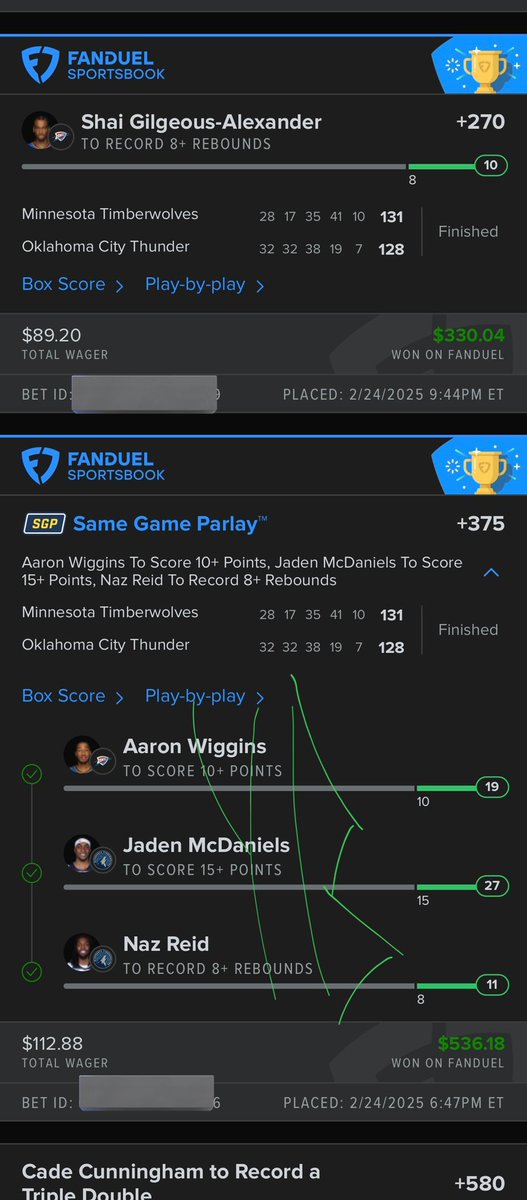 Yoda_Bets's tweet photo. NBA action last night. Jokic needed 3 more assists with 4 mins left was a great line. 

Cheers folks.🍻 
#gamblingtwitter #yodabets #sportsbetting https://t.co/zc5ugS0boE