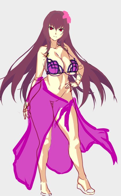 ラフですがこういう感じで立ち絵を作って雰囲気を確かめていく途中です。

もしよかったら、このサーヴァントのエロが欲しいとかあったらどしどし教えてください。参考にさせていただきます。 