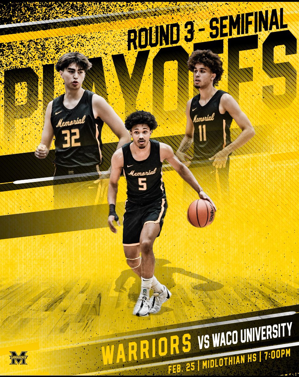 🗣️🗣️🗣️GAMEDAY🗣️🗣️🗣️
🆚 Waco University 
📍 Midlothian HS
⏰ 7:00pm
🎟️ events.hometownticketing.com/boxoffice/midl…

#BeGREAT
#ChasingGreatness 
#RoundThree