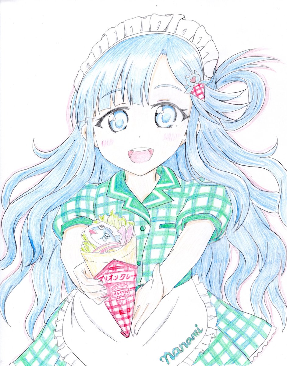 「マリオンクレープコラボに感謝!!最高にカワイイ七海ちゃんをありがとうございます!」|Mikazeのイラスト
