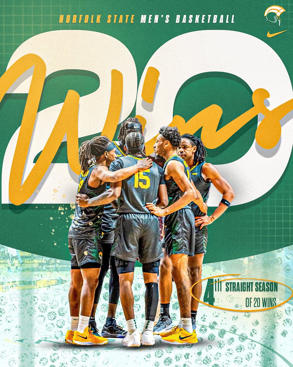 20 wins is a huge measuring stick for college basketball! 4th straight 20 win season for the program !! THE FIRST @meacsports men’s basketball team ever to do this. HISTORY WAS MADE ! A lot of work goes into the shout out ALL the players, coaches, managers and admin involved!