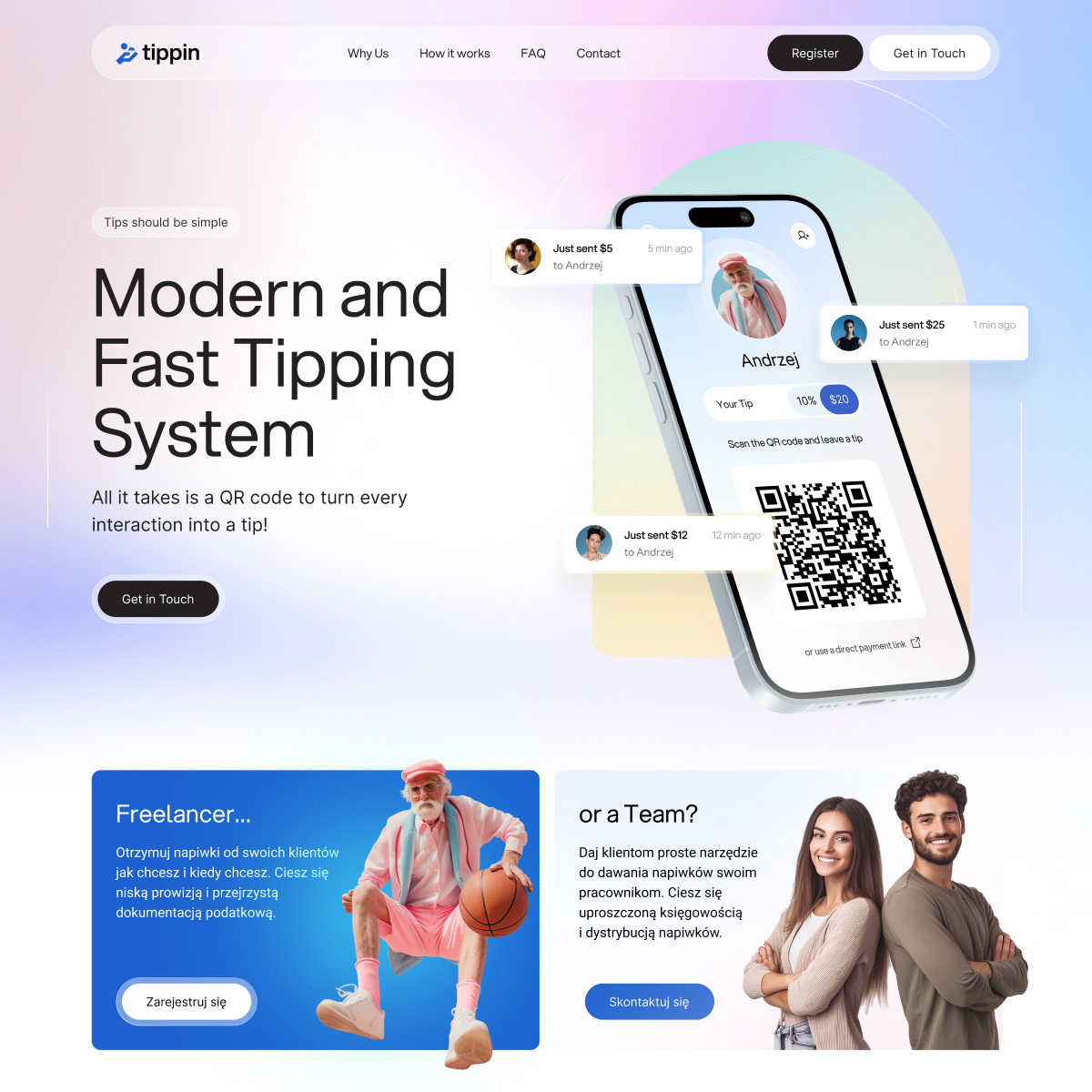 Quick Side project ⭐️ Meet Tippin - a fresh, streamlined approach to tipping in the digital age. Simply scan a QR code to send a tip in seconds!