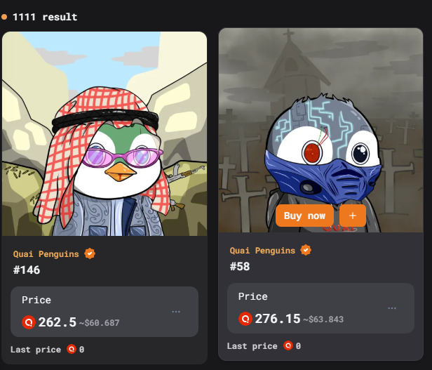 who tf is dat sell at mint price <a href="/quaipenguins/">quai penguins (Q, Q)</a> on <a href="/quaimark/">QuaiMark 🟥 ⚡️💵</a> is litterally no vol cmon do something

<a href="/0xalank/">alan ⚡💵</a> where you at in this condition you said you wanna help platfrom to grow quai ecosystem