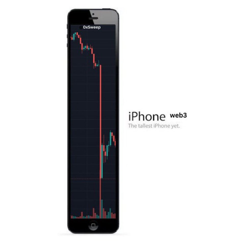 Este es el nuevo iPhone. Es celular perfecto para los criptoinversores. Capaz de permitir ver los dips y las mechas que rompen telefonos. Hodl señores, esto no acaba aca y si acaba me muero holdeando.