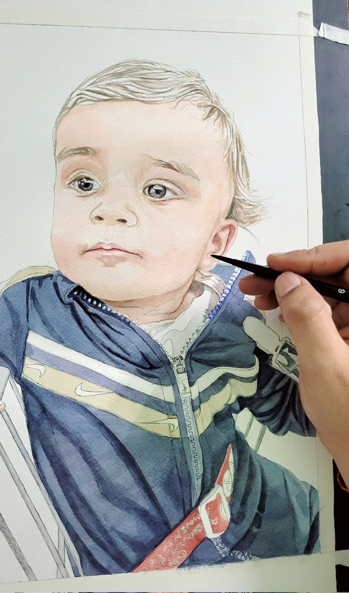 sachinartwork's tweet photo. New painting progress.🎨 🖌 
#watercolor 
#commissionedart https://t.co/DBkf3SmMku
