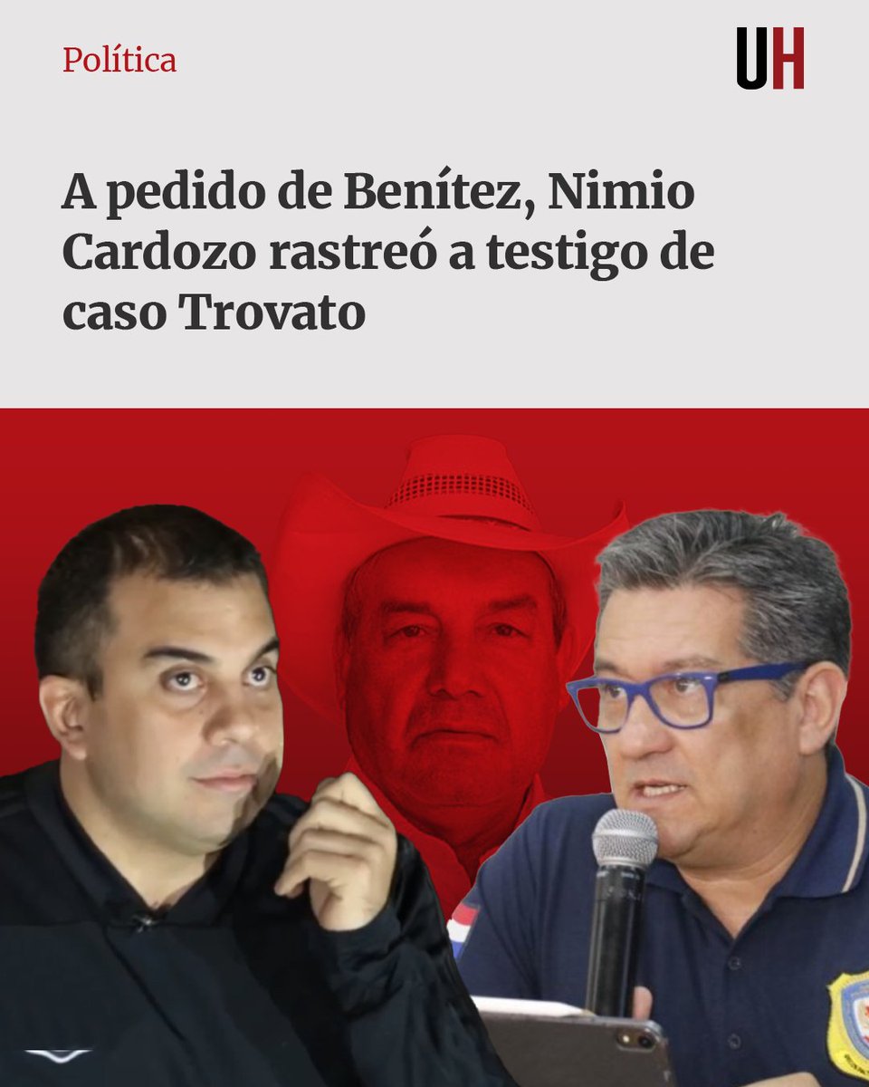 Chats de Lalo con Diego Benítez y Nimio Cardozo revelan operativo para dar con Édgar Troche, testigo clave de la causa Trovato contra la FIFA.

🔴 Nota: ultimahora.com/a-pedido-de-be…
