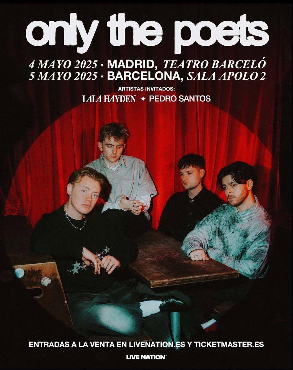 LALA HAYDEN (@lauralalahayden) on Twitter photo 🇪🇸 madrid 04/05 + barcelona 05/05 with <a href="/onlythepoetsuk/">only the poets</a>!! I can’t wait to play you in may tickets out now vamoooooooos 🇪🇸 madrid 04/05 + barcelona 05/05 with <a href="/onlythepoetsuk/">only the poets</a>!! I can’t wait to play you in may tickets out now vamoooooooos