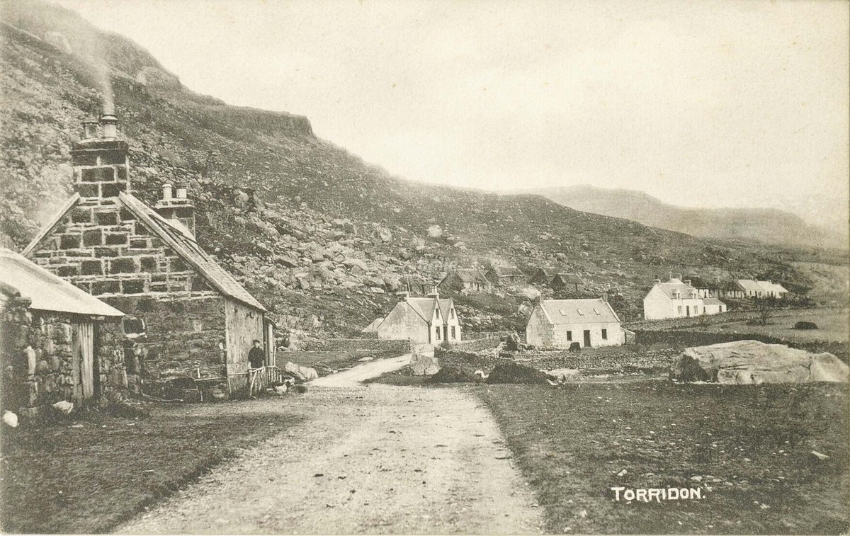 #Torridon village, in Wester Ross, early 20th century 

[source: <a href="/HighlandFolk/">Highland Folk Museum</a>]
