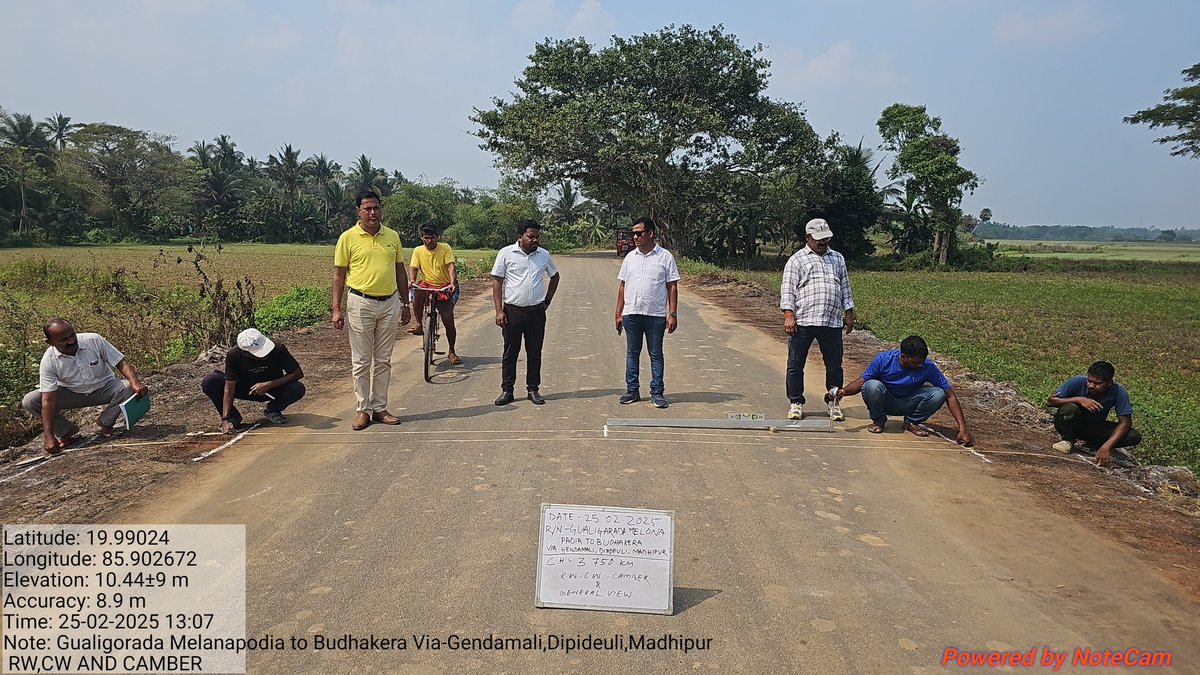 RWDNimapara's tweet photo. Inspection of work Gualigarada Melanpadia to Budhakera via Dipideuli MMSY road under RW Division Nimapara by CCE RW Circle Cuttack https://t.co/PNFhoOGZcP