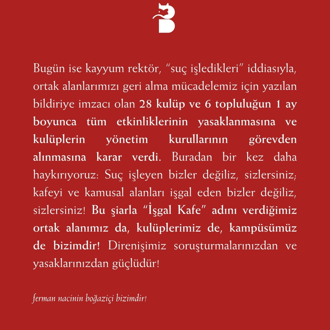 ferman naci'nin, boğaziçi bizimdir!