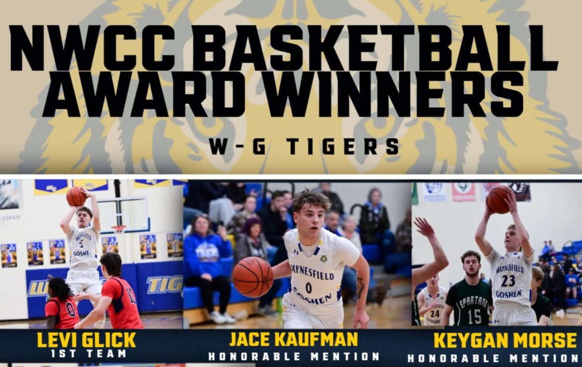 Congrats to Levi Glick, Jace Kaufman, and Keygan Morse for earning all-league honors!