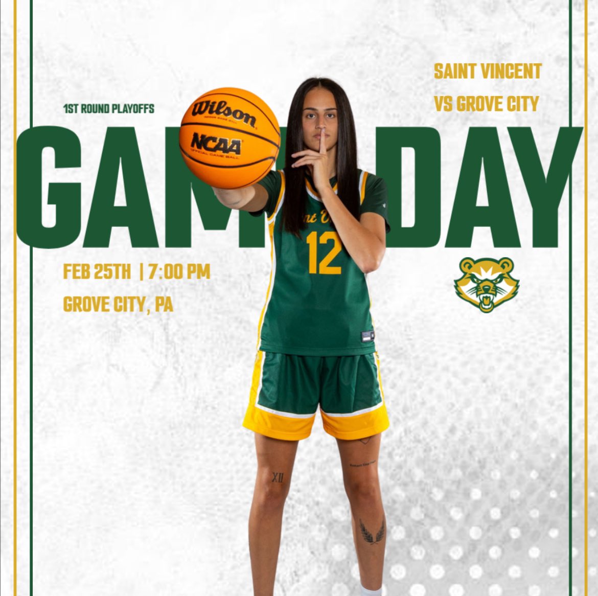 🟡 GAME DAY 🟡

We travel to Grove City in the 1st round of the PAC playoffs. Tune in to support your Bearcats!

⌚️ 7:00pm
📍 Grove City, PA
📺 vimeo.com/showcase/11449…

#D3hoops #GoBearcats
