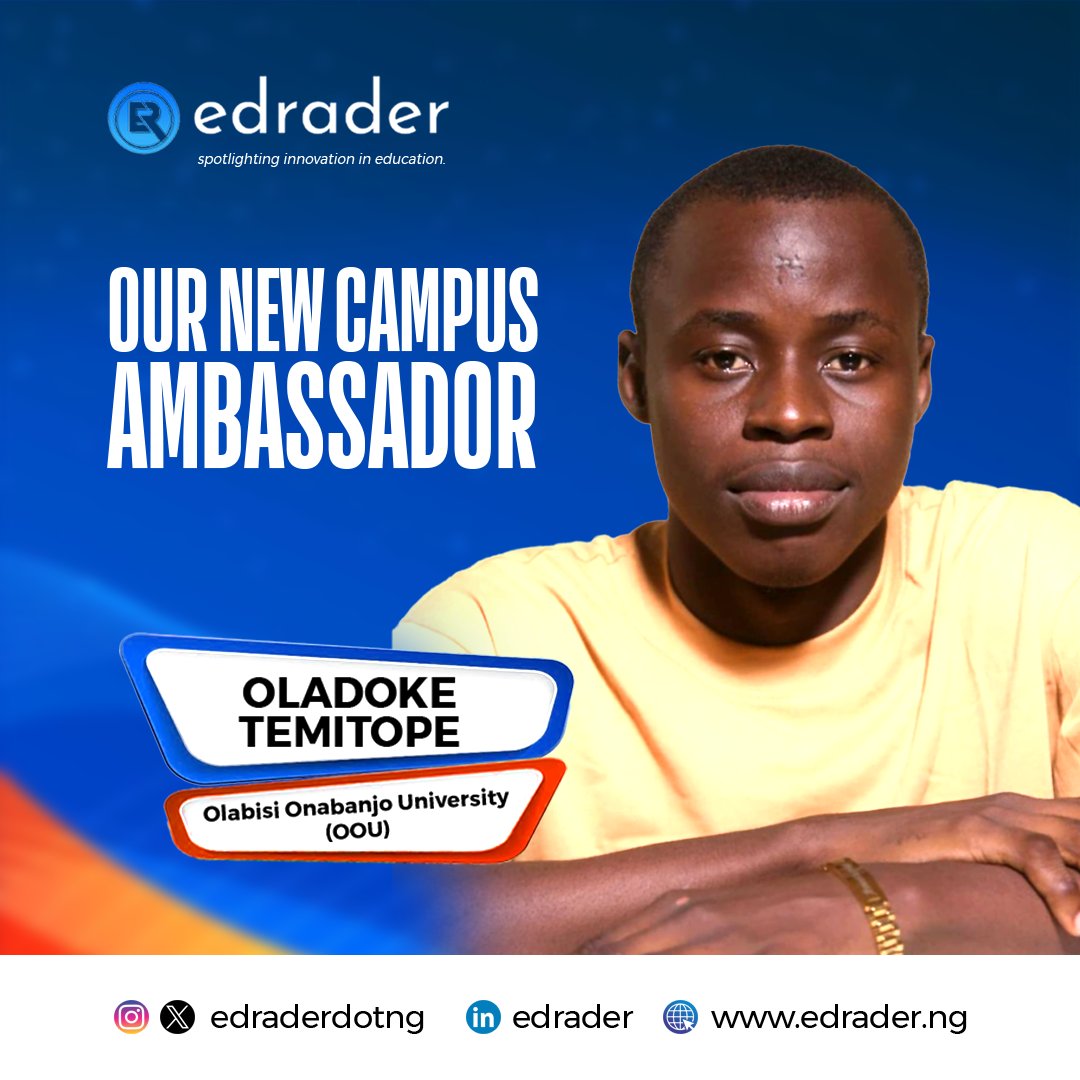 edraderdotng's tweet photo. Meet Our EdRader Campus Ambassadors!
Weβre thrilled to introduce our newest EdRader Campus Ambassadors!
These dynamic individuals are committed to driving conversations around education, technology, and innovation on their campuses.
#EdRader #CampusAmbassadors #EdTech https://t.co/fkFIdbZicg