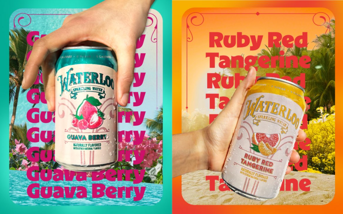 FLAVOR DROP! It’s sunny with a 100% chance of NEW FLAVORS today! Give a big Waterloo welcome to our two new flavors, GUAVA BERRY and RUBY RED TANGERINE 🎉