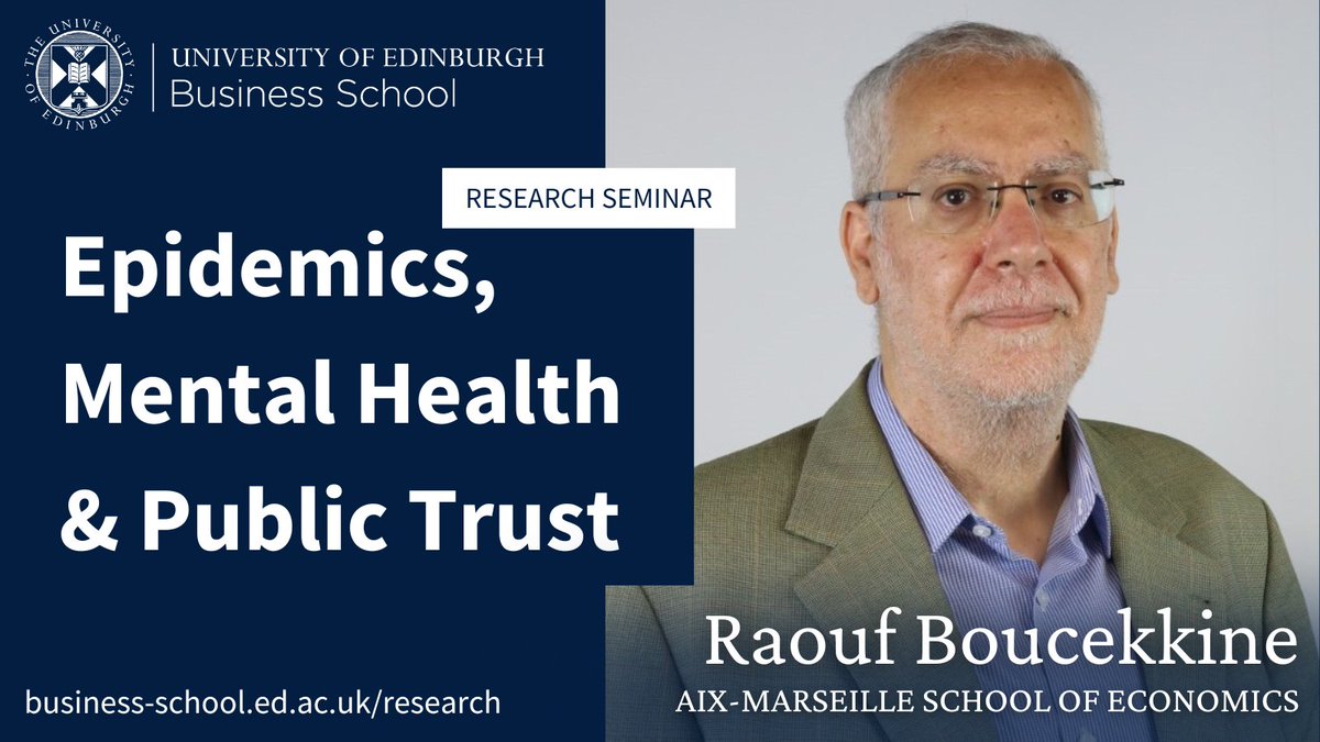 University of Edinburgh Business School (@uoebusiness) on Twitter photo Today we welcome Professor Raouf Boucekkine (<a href="/amseaixmars/">AMSE → 🦋 @amseaixmars.bsky.social</a>) as part of our internal #ResearchSeminar series. Thanks to Professor Boucekkine and organiser, Zexun CHEN, of the Management Science and Business Economics research group for this collaboration. 🔎 lnkd.in/ekAWXA-R Today we welcome Professor Raouf Boucekkine (<a href="/amseaixmars/">AMSE → 🦋 @amseaixmars.bsky.social</a>) as part of our internal #ResearchSeminar series. Thanks to Professor Boucekkine and organiser, Zexun CHEN, of the Management Science and Business Economics research group for this collaboration. 🔎 lnkd.in/ekAWXA-R