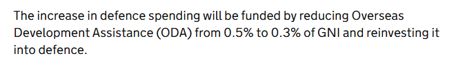 EconMitch's tweet photo. Interesting - the Prime Minister is committing to 0.3 per cent on 'Overseas Development Assistance'

So hopefully, that excludes the third of so-called Official Development Assistance that is spent in the UK.

https://t.co/XPkuLcBh2w https://t.co/vbjZbrikoa