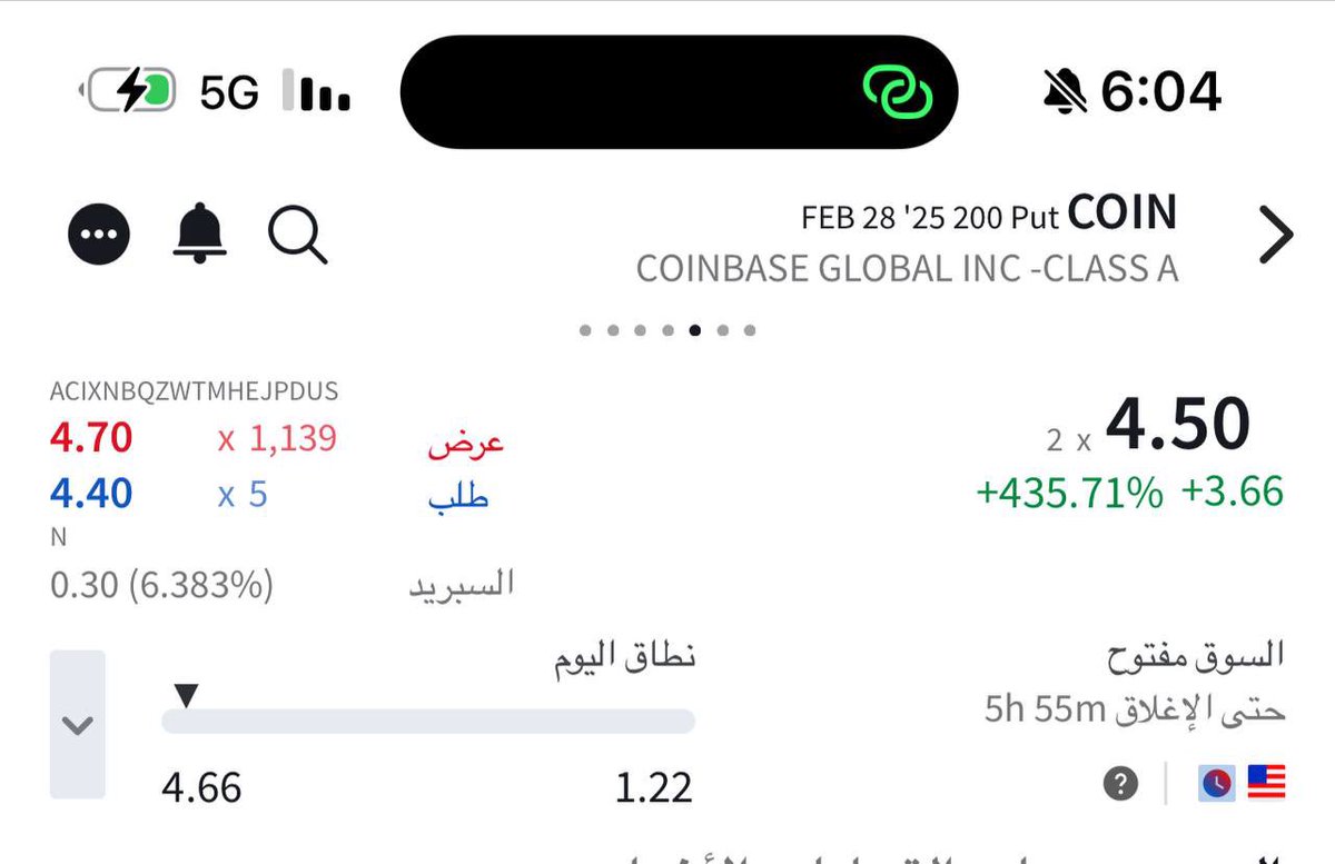 Trading_Step's tweet image. 💵 يحدث في قناتنا العامة لعقود الاوبشن 💵

عقد اوبشن لسهم  MSTR  🇺🇸
💵  عقد مقــتـرح    0.90    💵
💵 حقق العقد الاعلى 22.30  💵
 ربح  2300 %

عقد اوبشن لسهم  COIN  🇺🇸
💵  عقد مقــتـرح    1.33    💵
💵 حقق العقد الاعلى 4.85  💵
 ربح  270 %