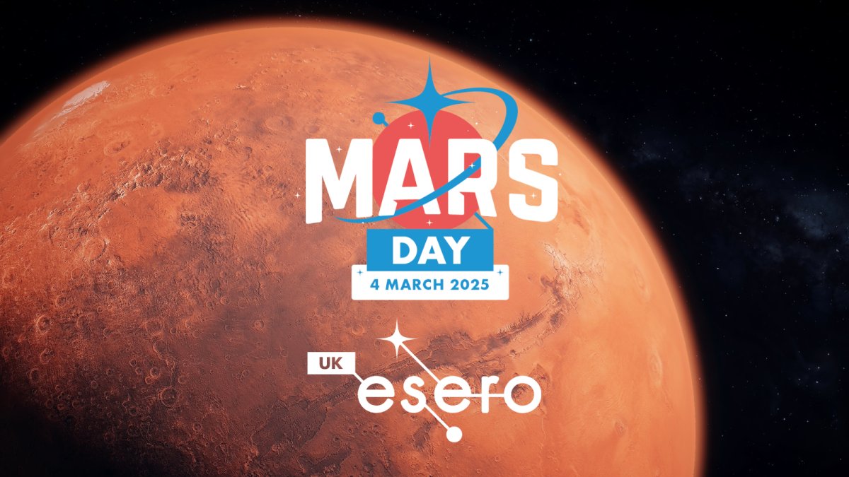 ESERO-UK (@esero_uk) on Twitter photo Its 1 week until #MarsDay25 and there is still time to register your school for free to hear from experts at <a href="/esa/">European Space Agency</a> and <a href="/spacegovuk/">UK Space Agency</a>
Check out the programme and book your place here: bit.ly/3JKggTs Its 1 week until #MarsDay25 and there is still time to register your school for free to hear from experts at <a href="/esa/">European Space Agency</a> and <a href="/spacegovuk/">UK Space Agency</a>
Check out the programme and book your place here: bit.ly/3JKggTs