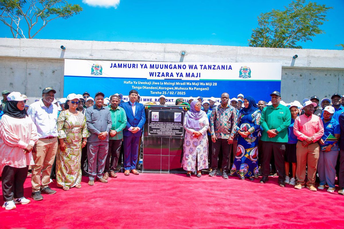 High Commissioner of India Mr. Bishwadip Dey was honored to participate in the foundation stone laying ceremony for a significant water project alongside the President of Tanzania, H.E. Dr. Samia Suluhu Hassan.