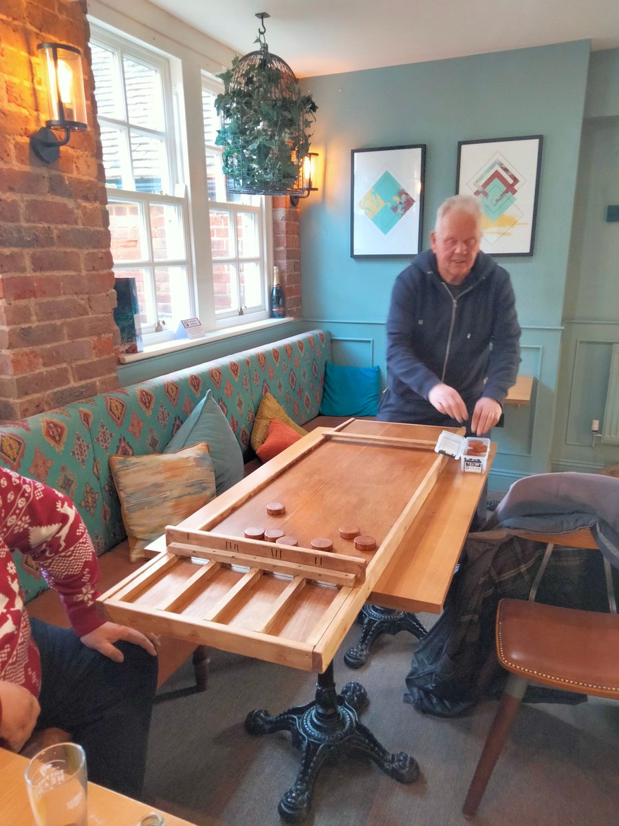 CARMRomneyMarsh's tweet photo. Great fun was had by all at the New Romney 'I'm Game' session last week. One of our volunteers brought his homemade game for us to play. The next session will be on 18th March at The Ship Inn in New Romney 2.30pm-4pm. Come along. #mensgroup #games #community #friendship https://t.co/VL2VTzah5x