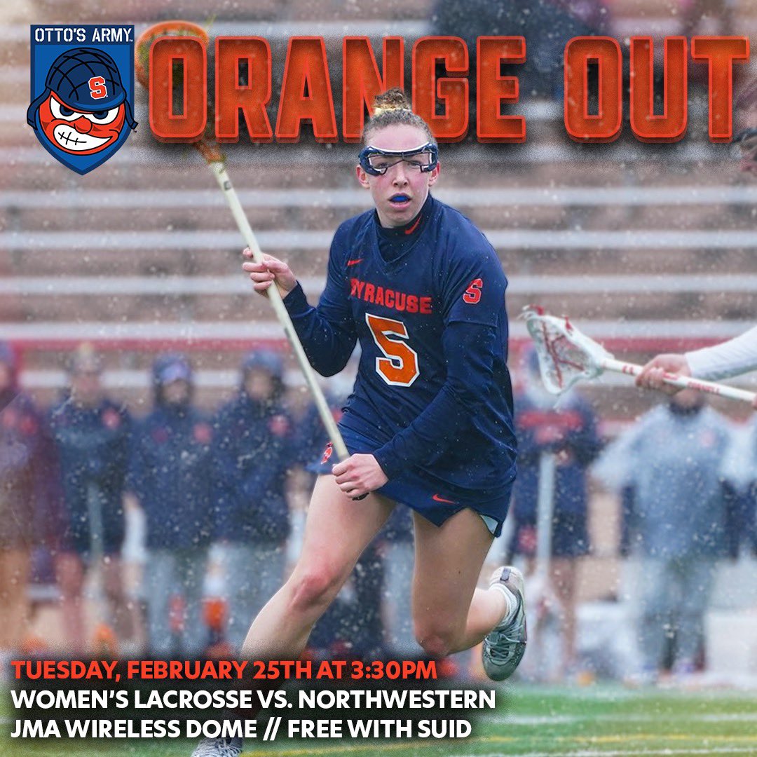 GAMEDAY!!! ORANGE OUT FOR WLAX AT 3:30PM 🥍🍊 #defendourhouse