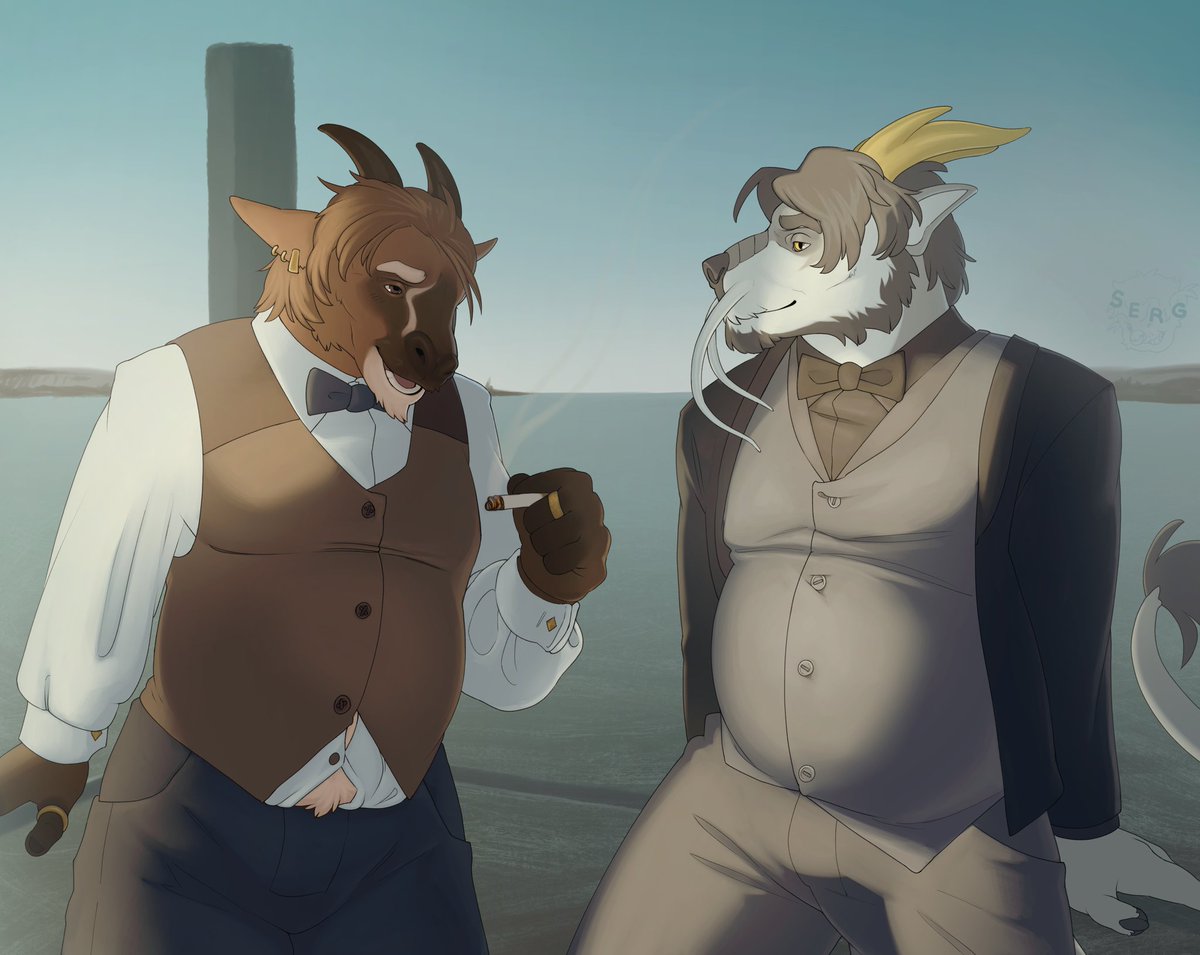 timasteri's tweet photo. Two dads
🐐 @MakitoSuburu
🐲 Me

by @Sergevna10 
#furry #furryart #furryartwork https://t.co/Dhmzr0QsYS