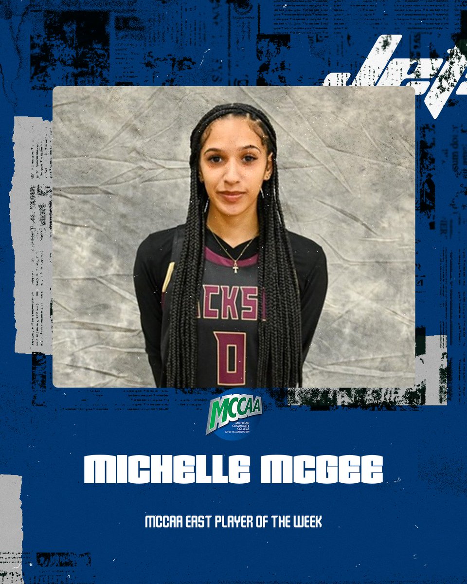 Stat Sheet Stuffer 📊

<a href="/jcwomenshoops/">Jackson College WBB</a> sophomore guard Michelle McGee led the Jets to the top seed in the MCCAA East and clinched a conference title behind a stat-stuffing week that included 21.5 PPG, 7.5 APG, 7.0 RPG and 5.5 SPG! The effort led McGee to her latest weekly honor!