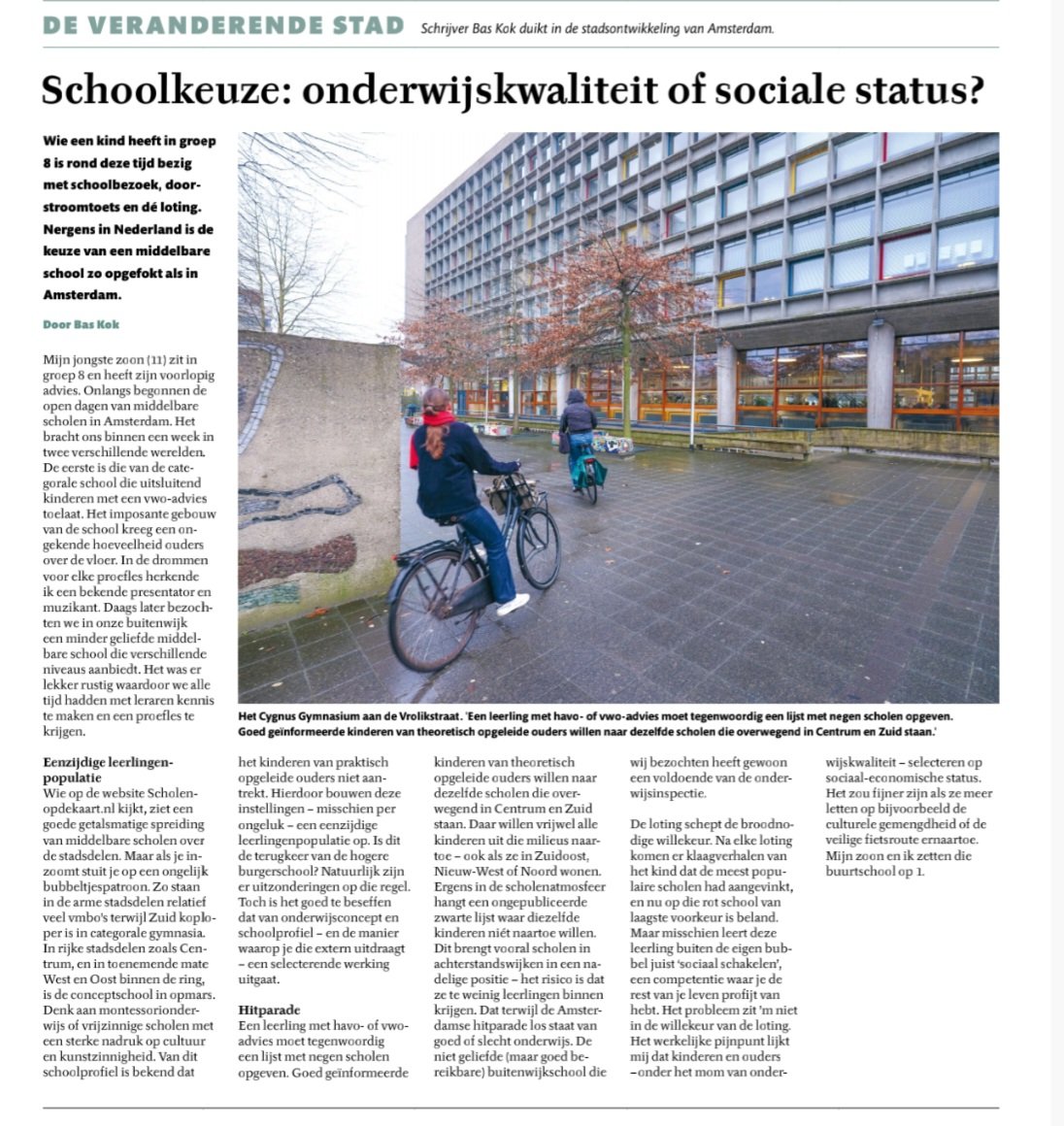 De segregatieloting komt er weer aan. <a href="/deBrugkrant/">de Brug, nieuwskrant</a> <a href="/MarjoleinMoor/">Marjolein Moorman</a>