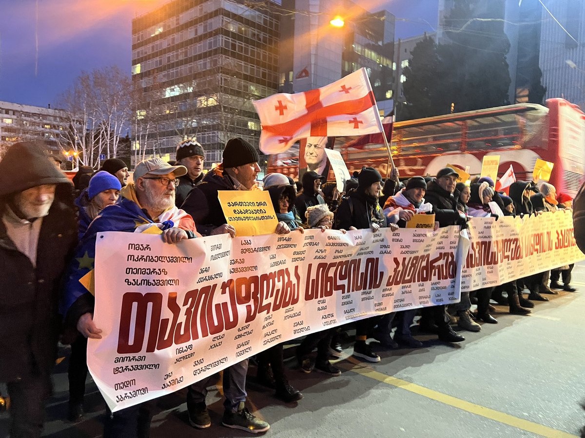 Day 90 of #Georgia protests. Today marks the anniversary of Soviet army’s occupation of Georgia on this day in 1921