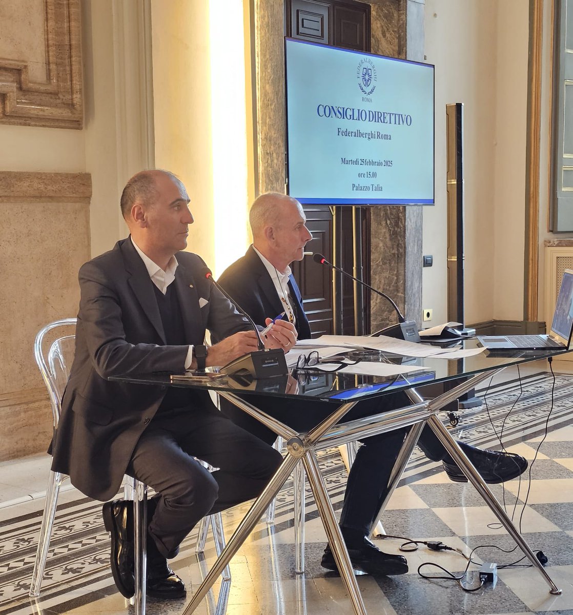🔉 È in corso il Consiglio Direttivo di <a href="/FederalberghiRM/">Federalberghi Roma</a>  presso <a href="/PalazzoTalia/">Talia Palazzo</a>  🛎️ 

#FederalberghiRoma #Ospitalità #Albergatori #Roma